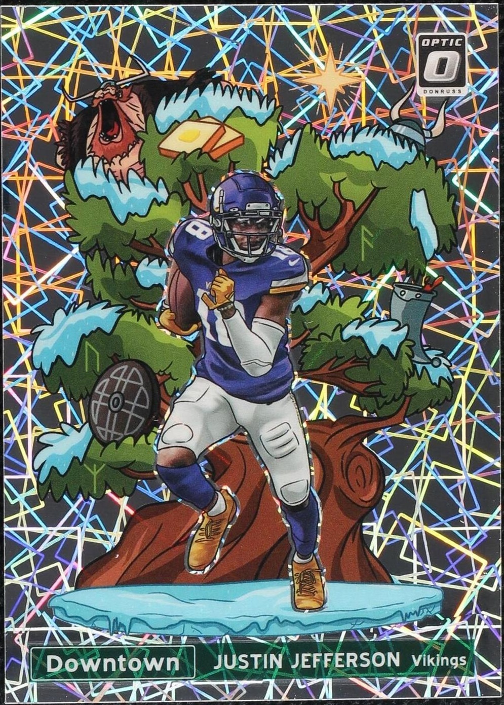 Justin Jefferson, 2021 Donruss Optic Downtown
